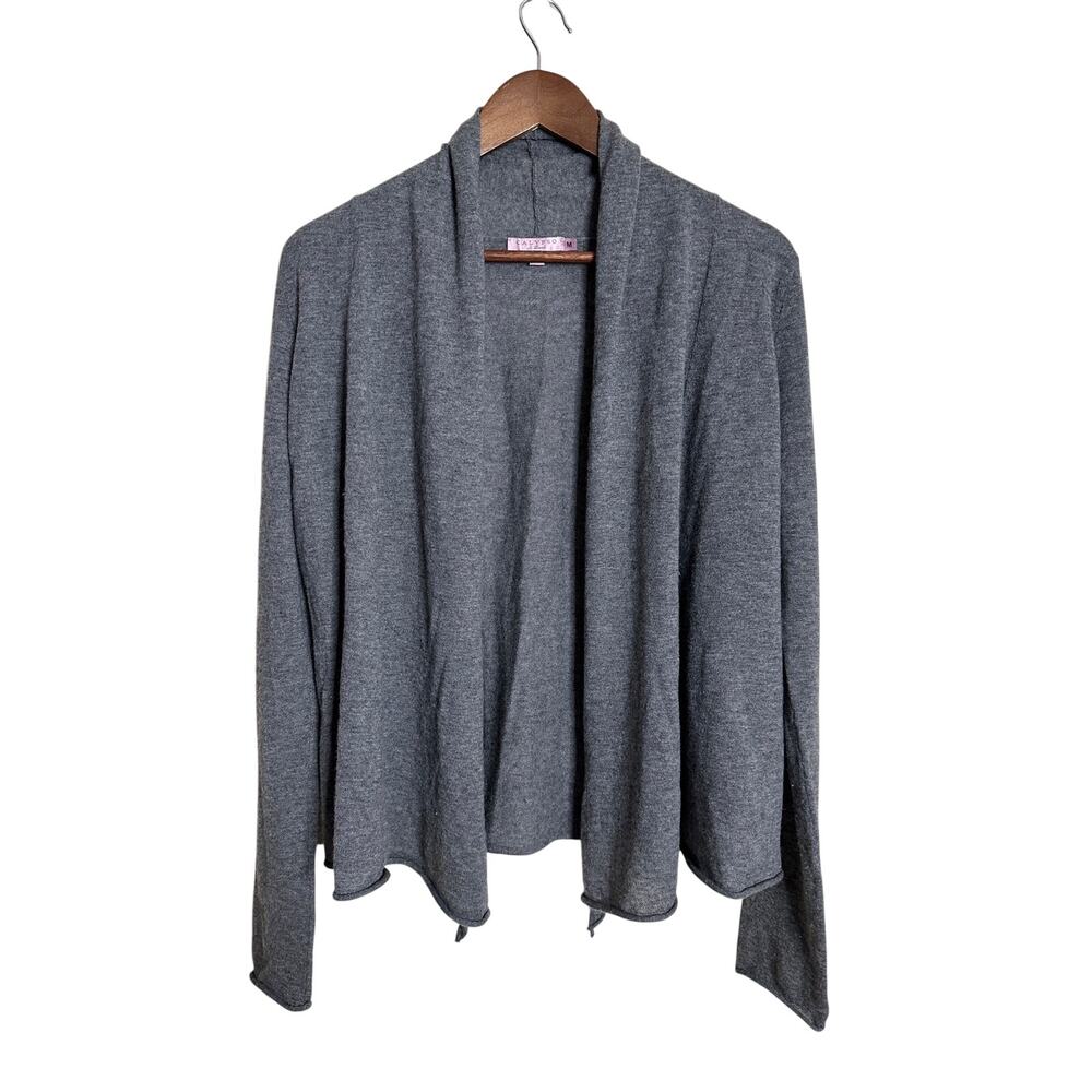 Calypso St. Barth 100% Cashmere Open Front Cardigan Long Sleeve size M